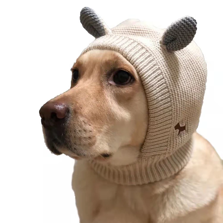 

New Style Large Dog Hat Autumn Winter Plus Velvet Knitted Dog Hat Warm Dog Hat