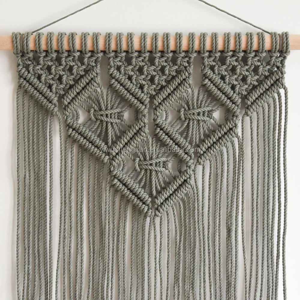 花边壁挂几何编织挂毯现代纤维艺术家居装饰