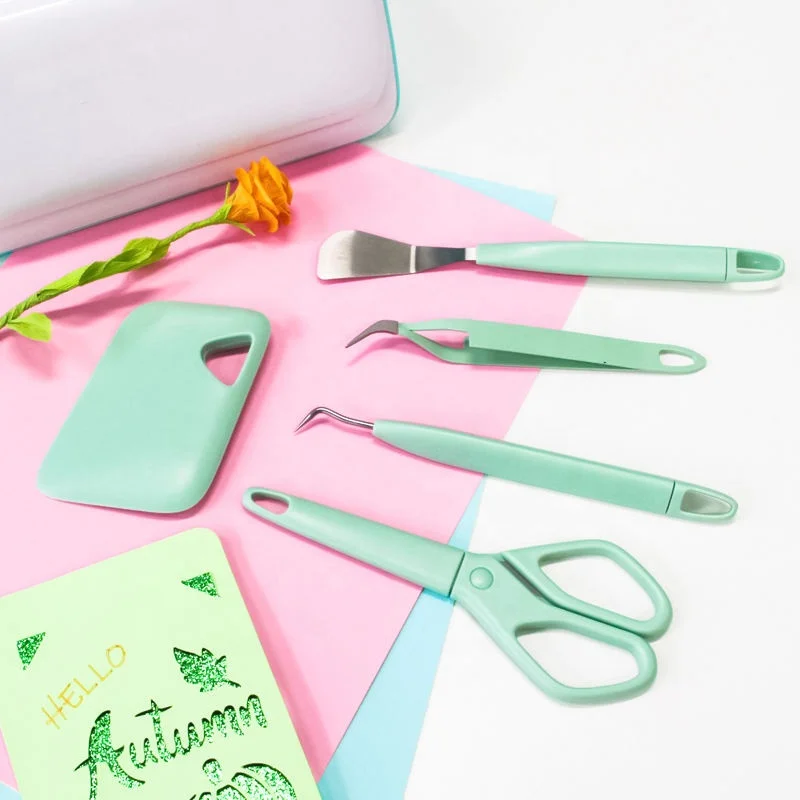 MOMOTECH 2024 Newest Stainless Steel & Plastic Vinyl Weeding Tool Set for Plotter/Cutter Machines