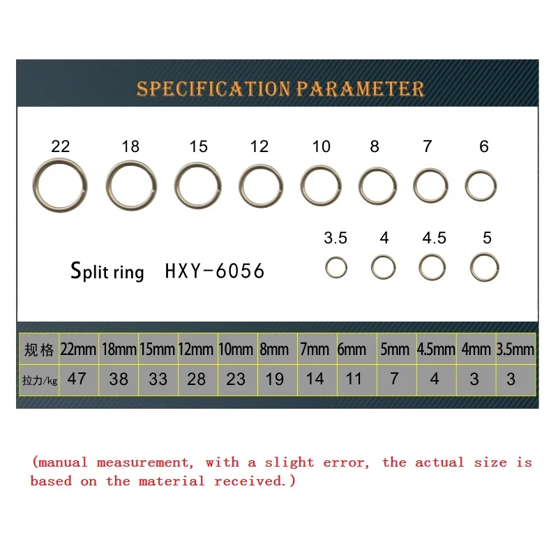 Stainless Steel Split Rings For Fishing Blank Lures Crankbait Hard Bait