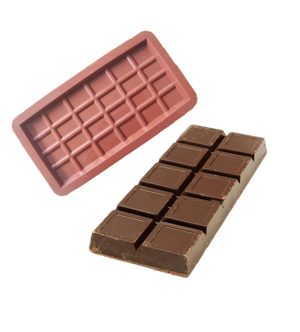 热卖批发 3d 长方形硅胶巧克力模具冰块托盘