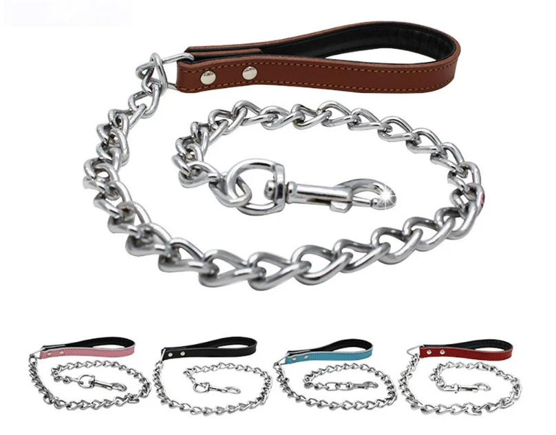 Wholesale 4 Colors Custom Pet Chain Copper Choke Dog Leash Chain With