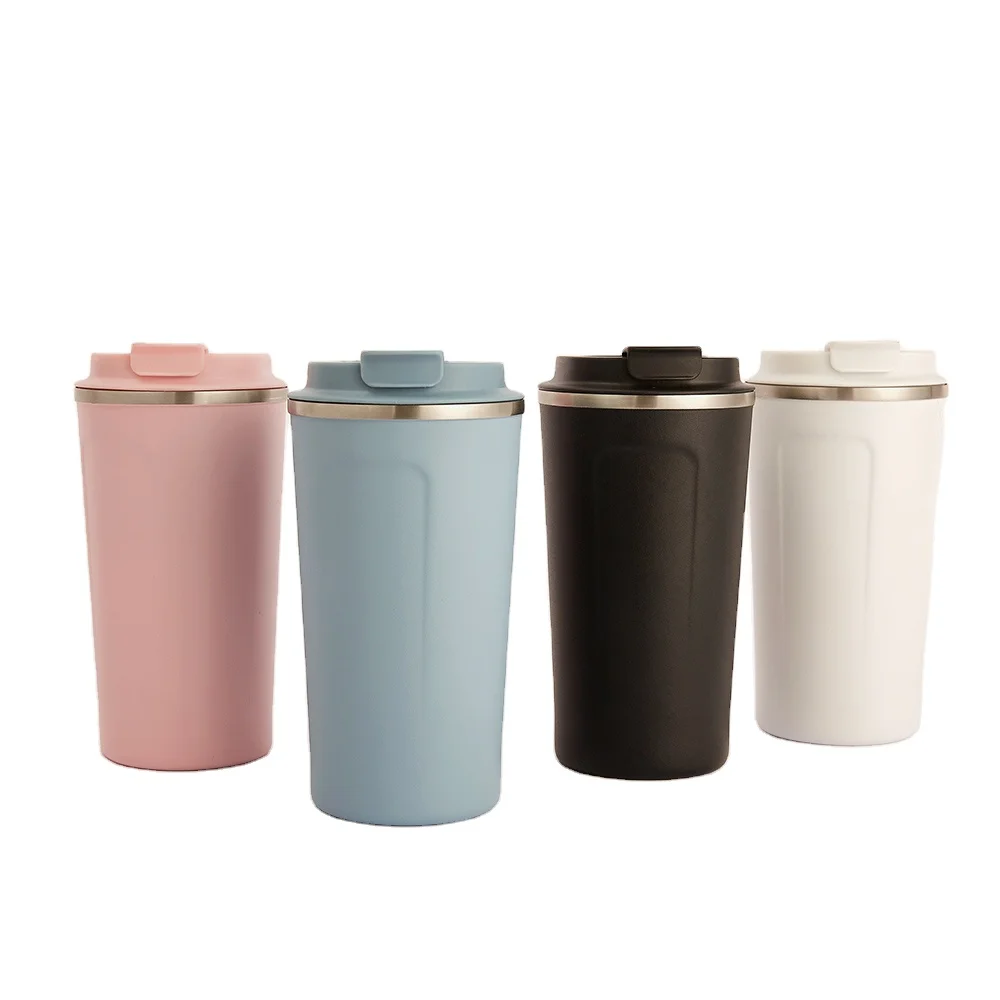 

Wholesale 380ml 500ml Private Label Thermos Thermal Cups Double Wall Insulation Vacuum Coffee Travel Mug, Customized color