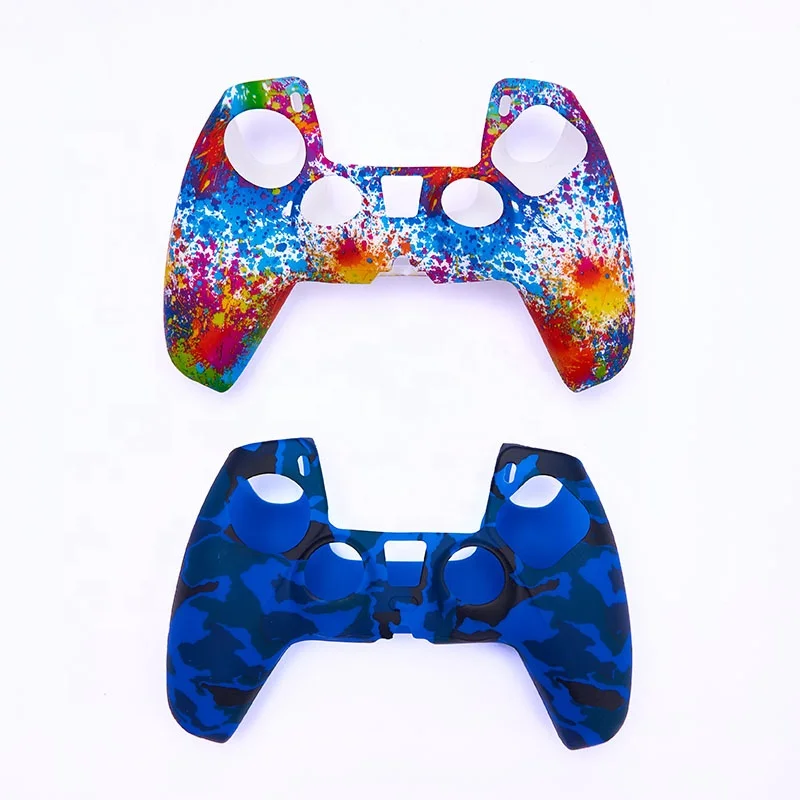 

Suitable for PS5 gamepad controller shell cover PS5 professional joystick color watermark skin silicone protective cover, Colours