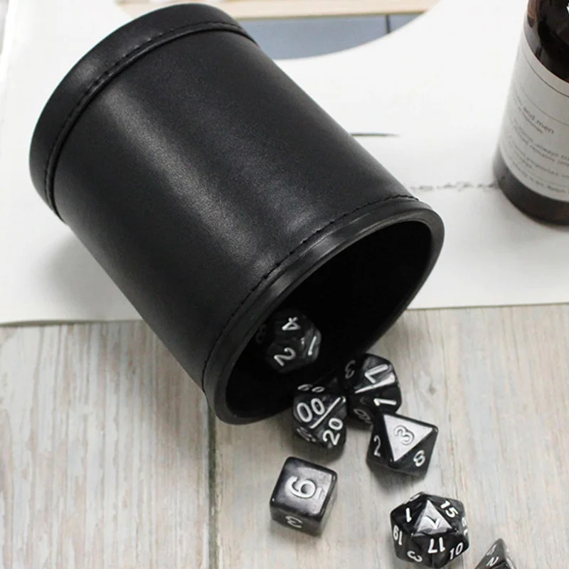 

Faux Leather Dice Cup 5 Dice Holder Bar KTV Entertainment Dice Cup Party Family Game Supplies