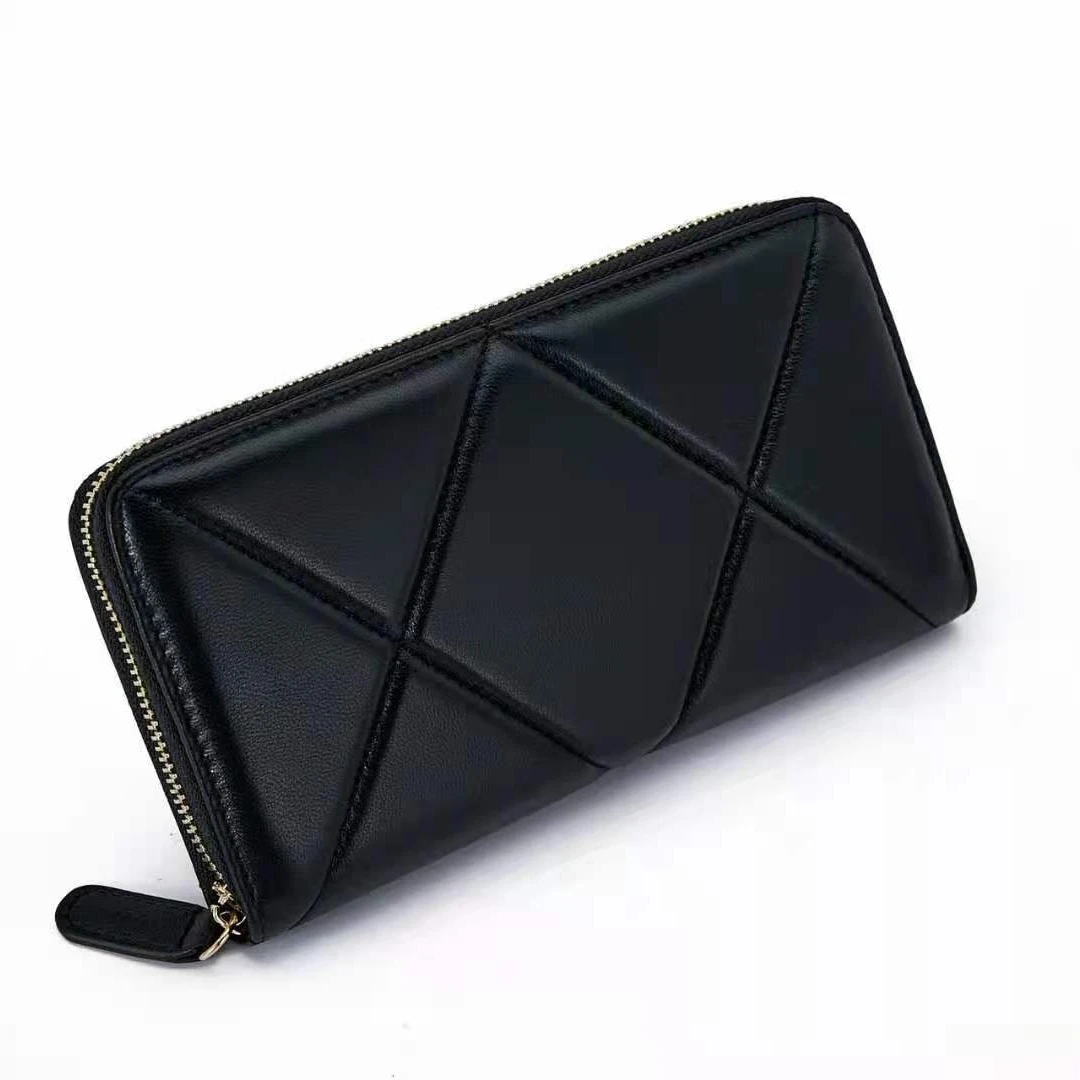 

factory eco friendly luxury women wallet custom rfid credit card holder lambskin leather wallet