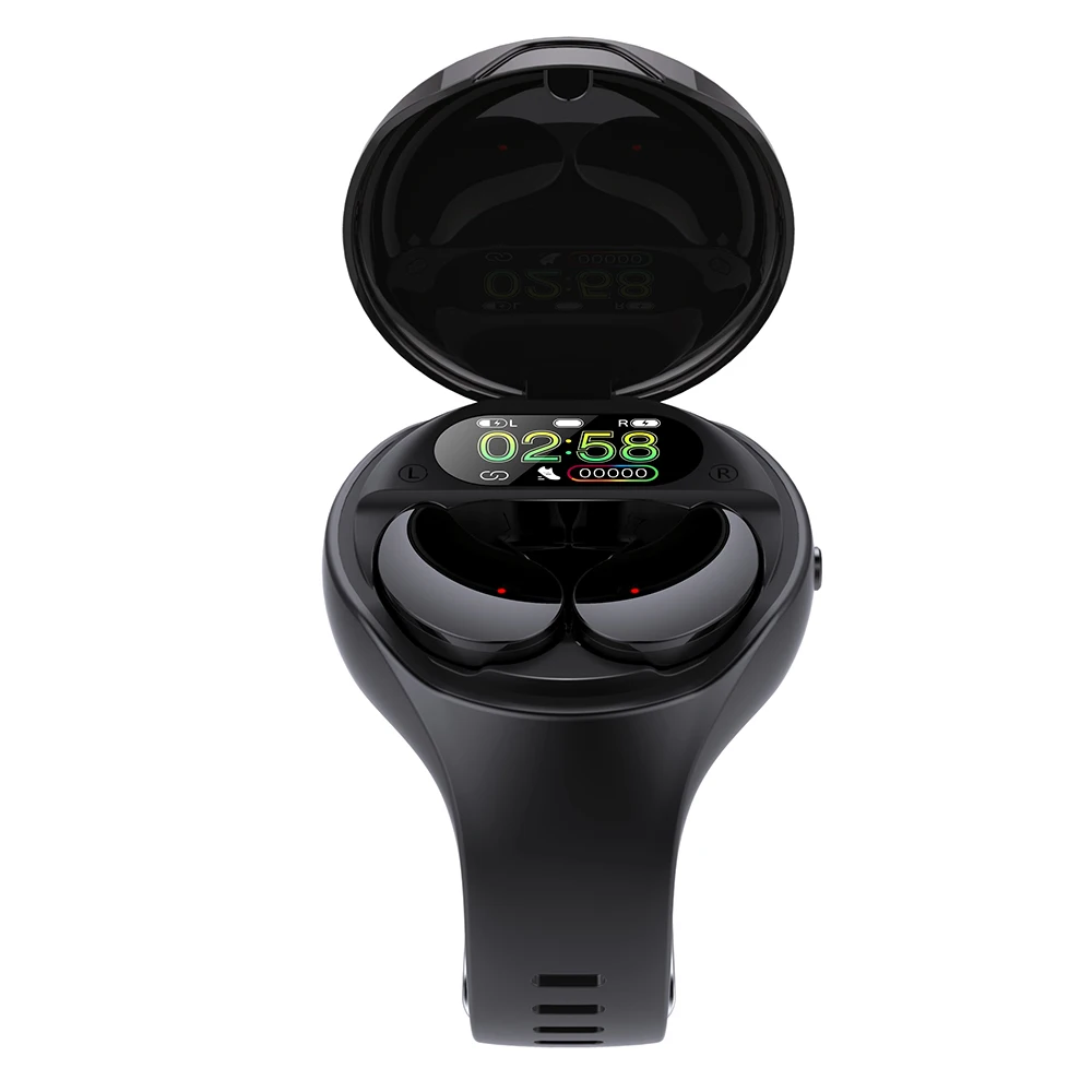 Type-c smart watch with tws earphone heart rate function Bluetooth wireless earbuds high quality earphone - ANKUX.COM