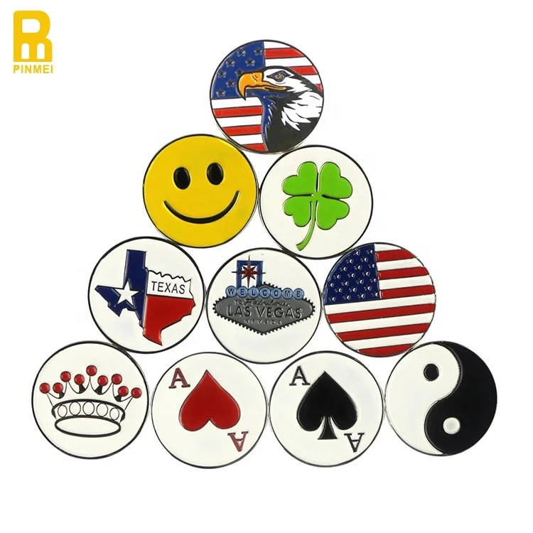 

Wholesale Metal Golf Ball Marker Hot Selling Custom Golf Ball Markers