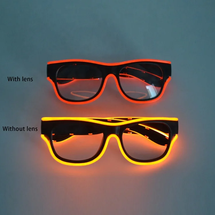 
Wireless Light Up Flashing LED Neon Rave Glasses Glow In Dark El Wire Sunglasses 