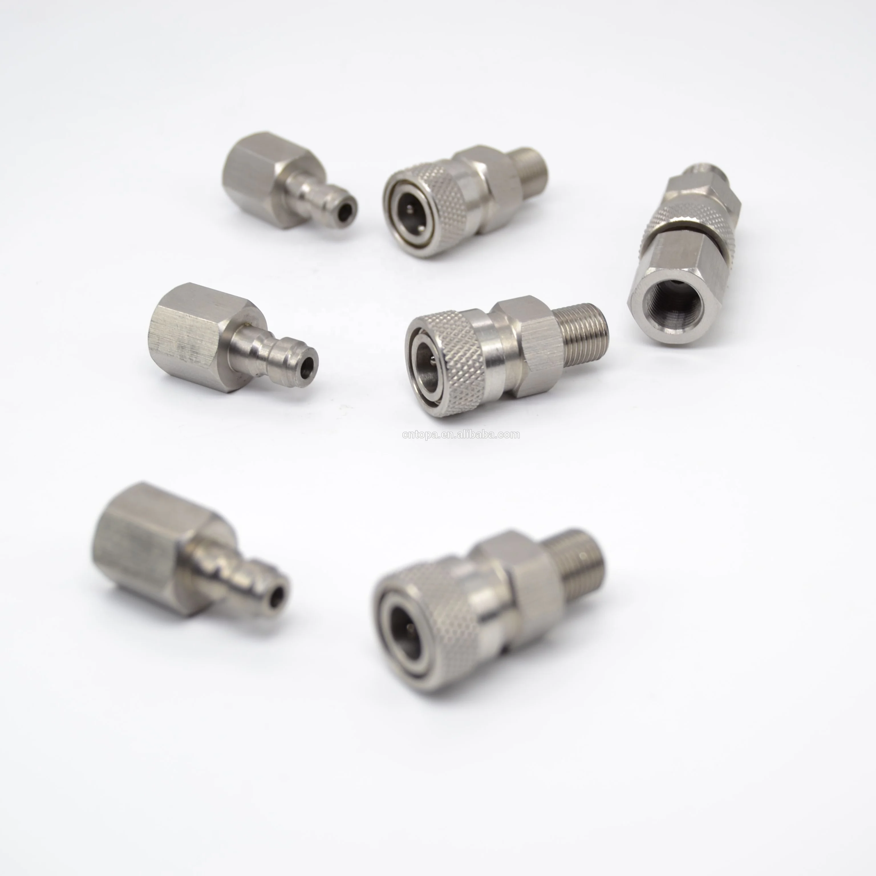 

Quick fill coupler 8mm quick connect with 1/8 pf bspp female thread pcp fill couplings, Yellow or silver
