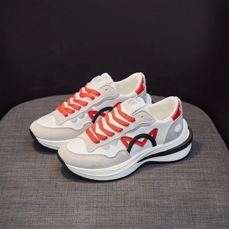 

Wholesale new designer ladies sports shoes lace up casual shoes female sneakers, Khaki,blue,purple,and black