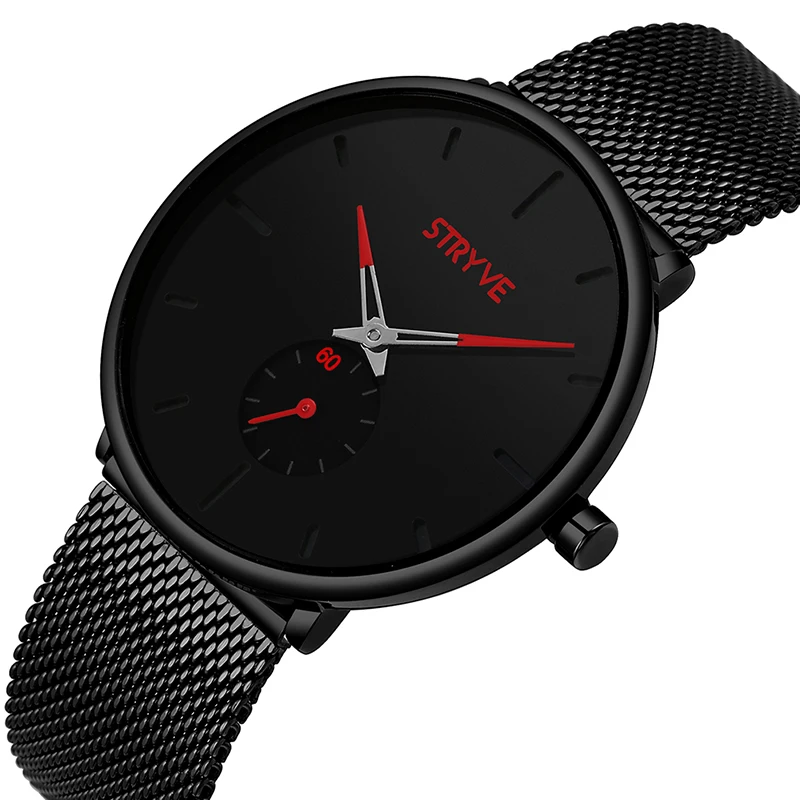 

Men Business Quartz Watch Minimalist Waterproof Fashion Mesh Belt Watch