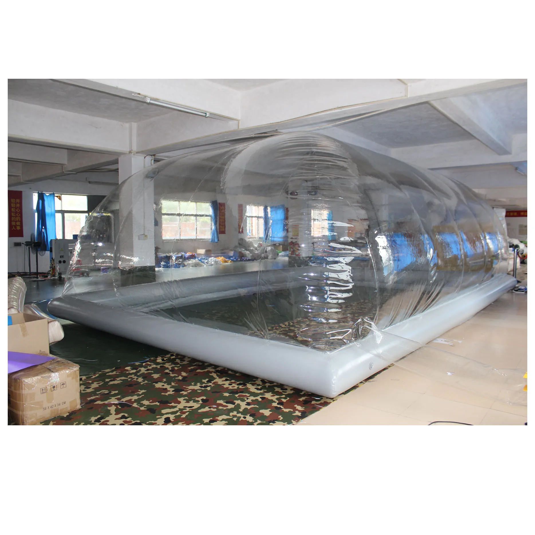 

Caixin Custom rectangle inflatable pool cover and pool dome for garden using