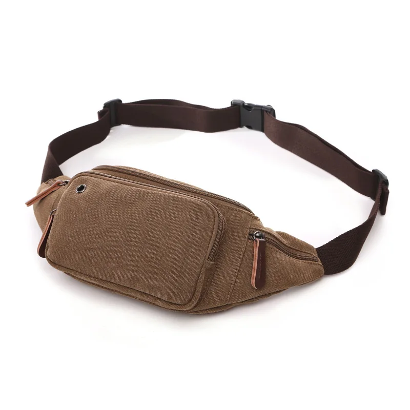 

Wholesale blank vintage retro bumbag mens shoulder bag fanny pack, Black, green, blue, coffee, khaki