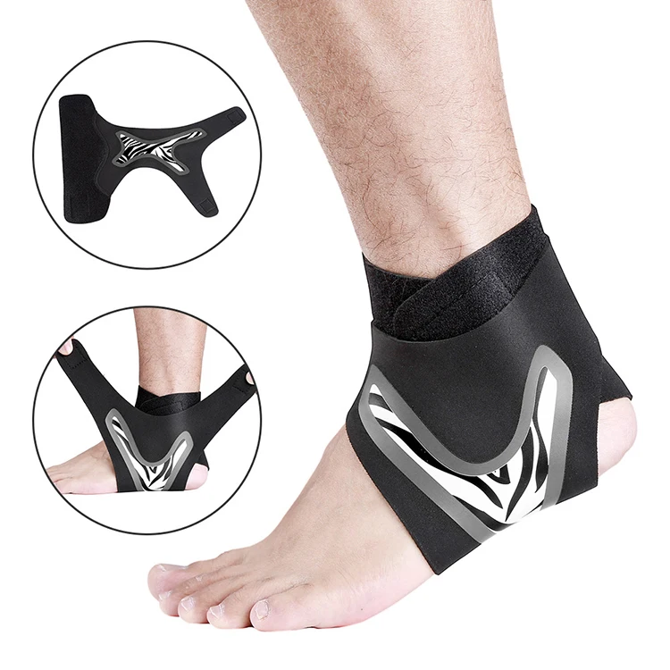 

Hot Ankle Protector Sport Running Football Basketball Compression Ankle Support Brace For Sprain, As picture