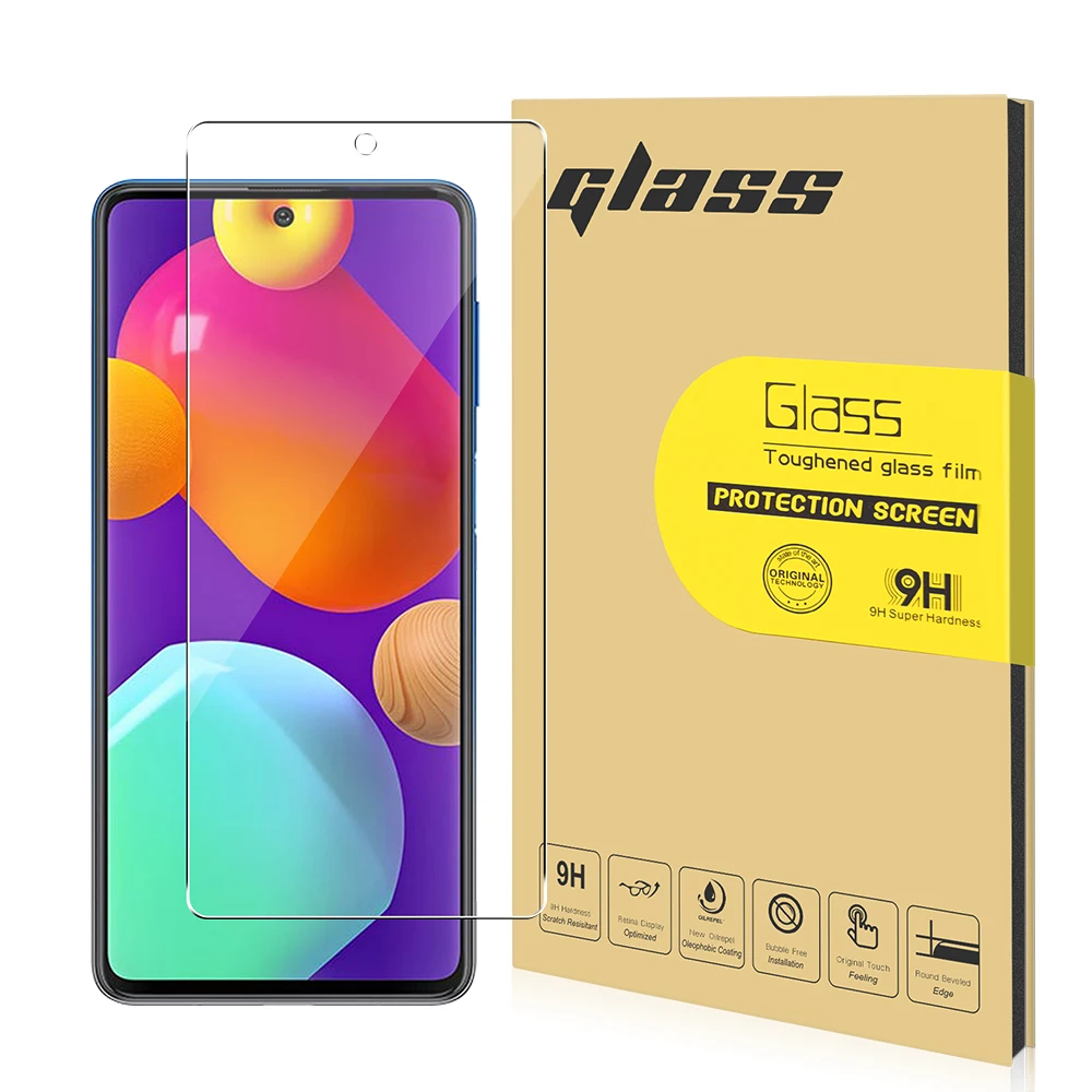 

3D Screen Protector 0.33 Tempered Glass 9H Screen Protectivine glass for samsung M62 Japan+AB Glue Material