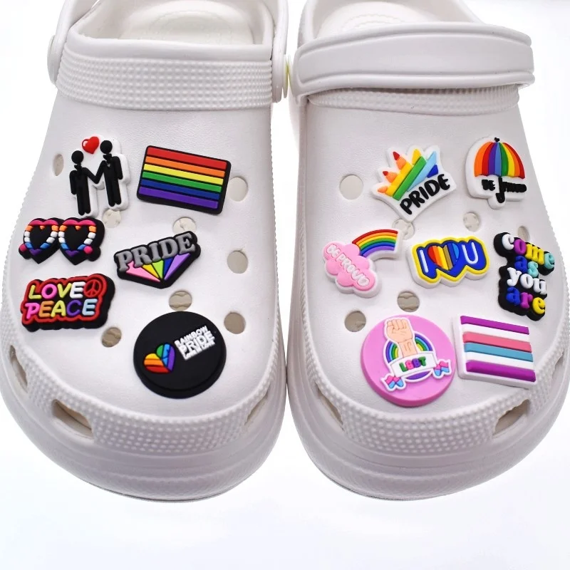 

LGBTQ PVC Adults Clog Shoe Charms Luxury for Slipper shoe charm wholesale