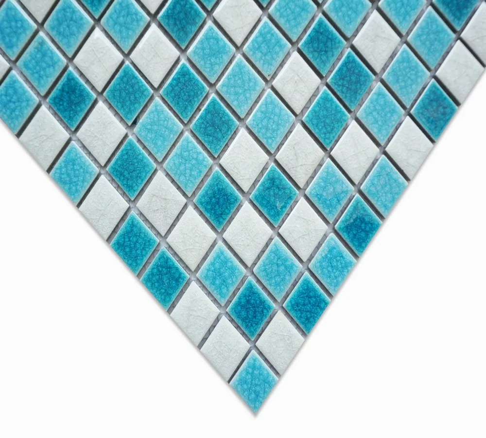 Hexagon Tile Chinese Backsplash Wooden White Porcelain Mosaic