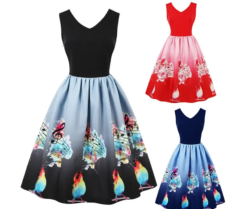 

Factory Top Grade Musical Note Pattern Puffy Figure Skating Dresses