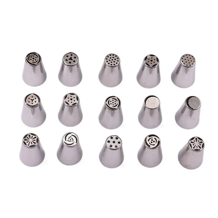 

Hot Sale 12 Pcs Russian Piping Tips Cake Decorating Nozzle Icing Nozzles Bakes Flower Cake Decorating Piping Tips Nozzles Tools, Silver