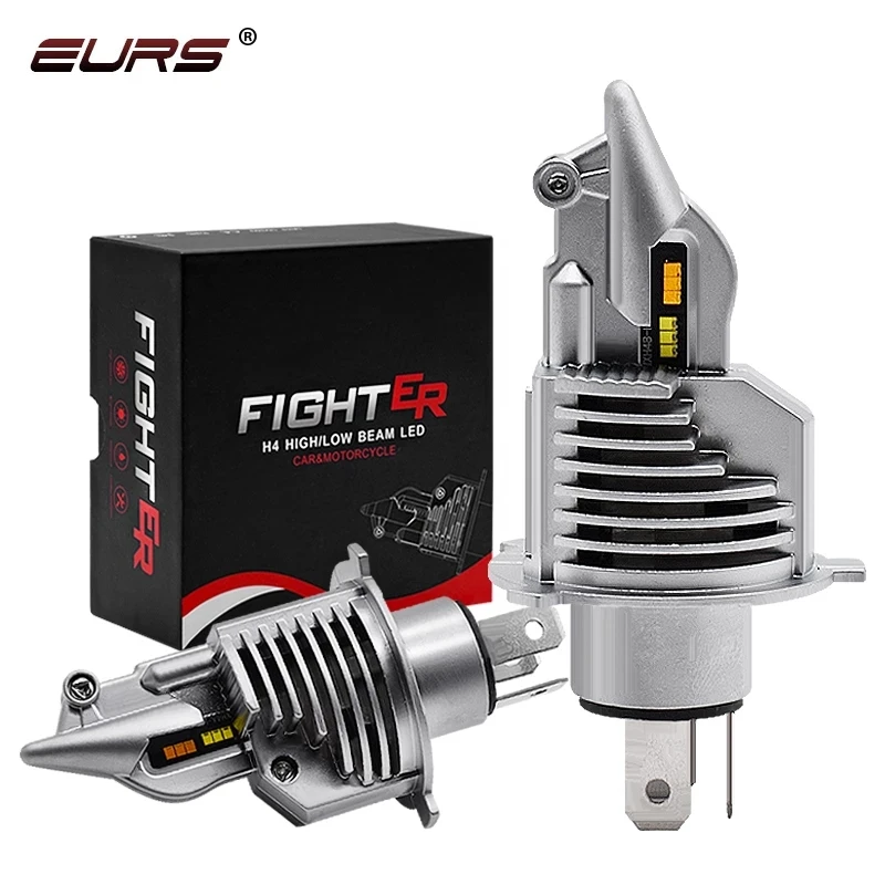 

Fighter Foco H4 Led Bulbs Car/motorcycle Headlight 72W 3000K 4300K LED 6000K Super Led H4 Car headlight Bulbs lampada 8000LM, White yellow warm white