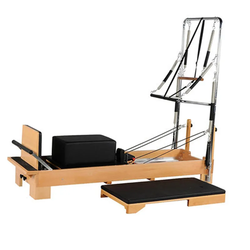 

Commercial use fitness equipment wooden body pilates equipment trapeze reformer with tower, Wood color