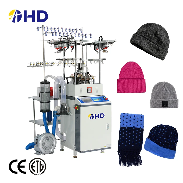 

Fully automatic woolen cap making machines football fan scarf knitting machine