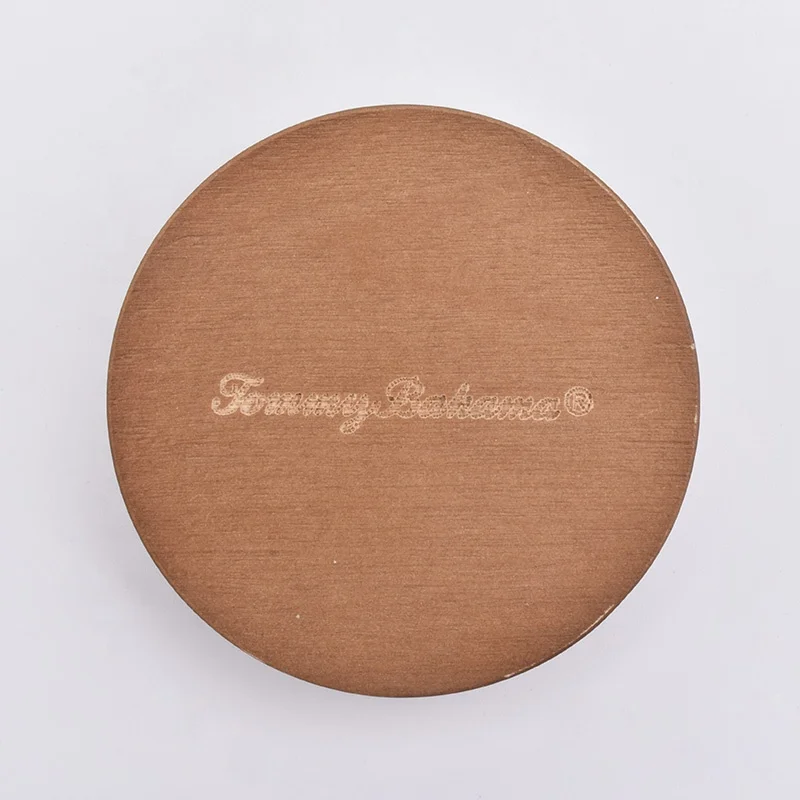 Chocolate cork wooden lids for candle holder wholesales