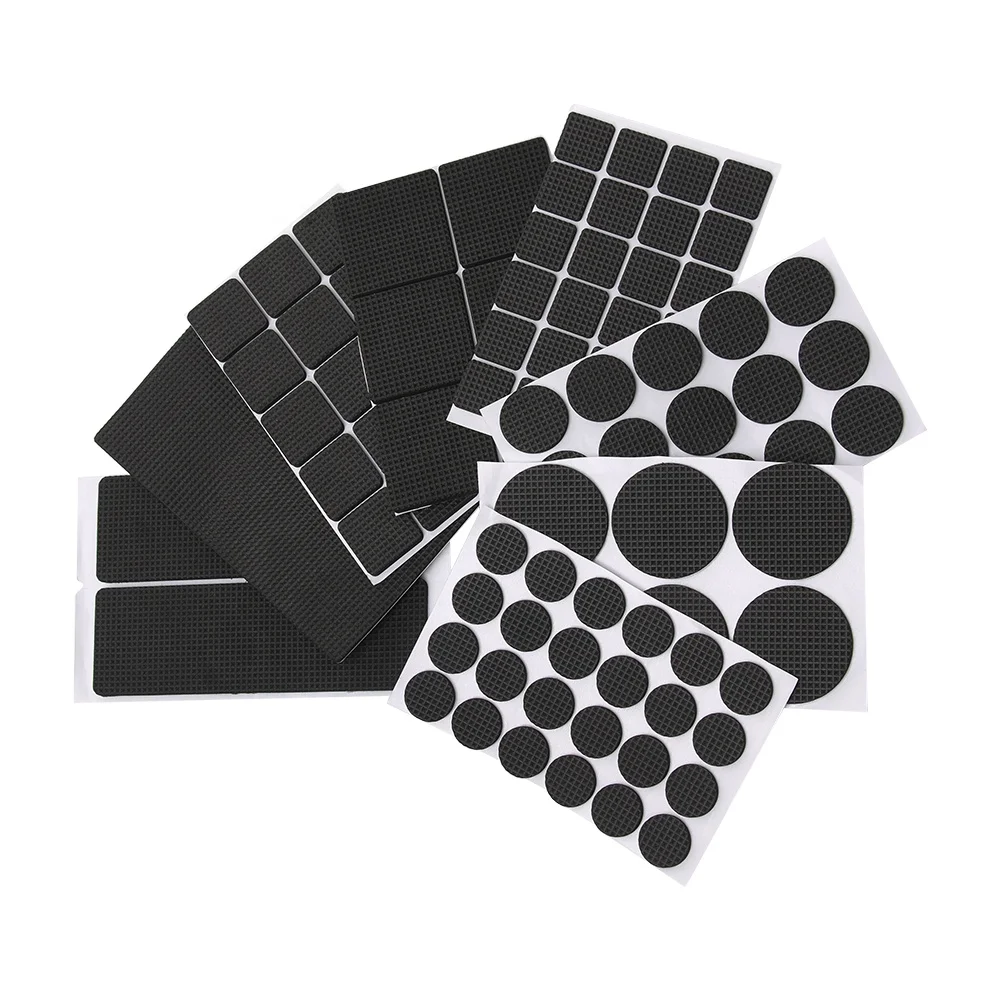 

Furniture Silicone Rubber Pads with 3M Self Adhesive foam pad, Black