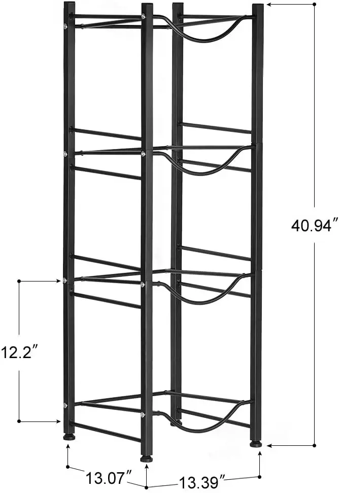 4 Tiers Detachable 5 Gallon Water Bottle Holder Steel Standing Rack ...