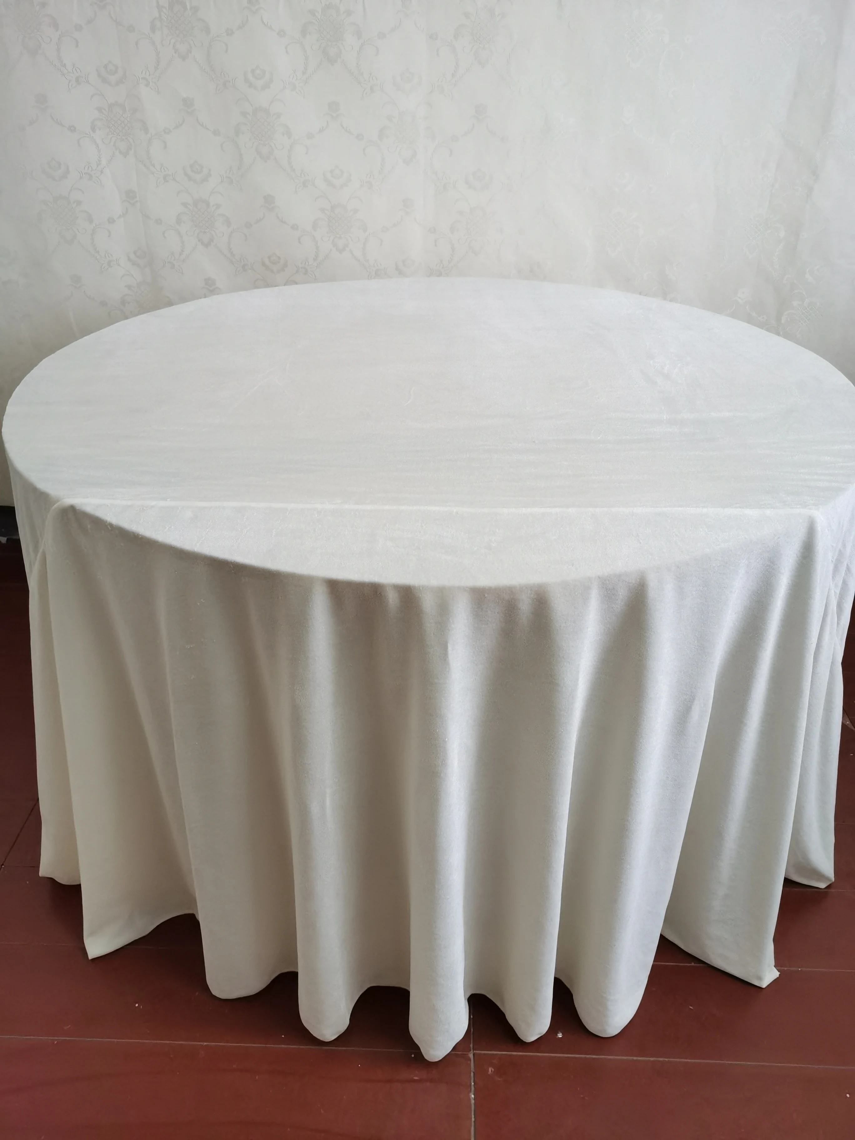 腮红婚礼圆形天鹅绒桌布中国制造2020