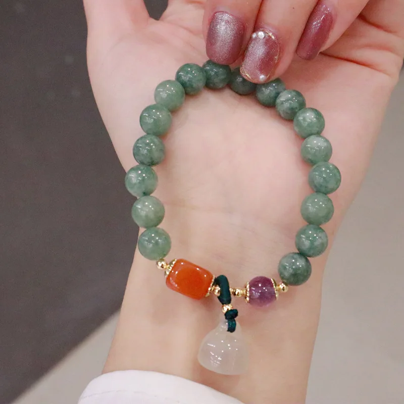 

Wholesale Fashion Promotional Retro Jade Bracelet Female New Ethnic Style Bohemia Charm Beaded Bracelet Lucky Jewelry, As a picture