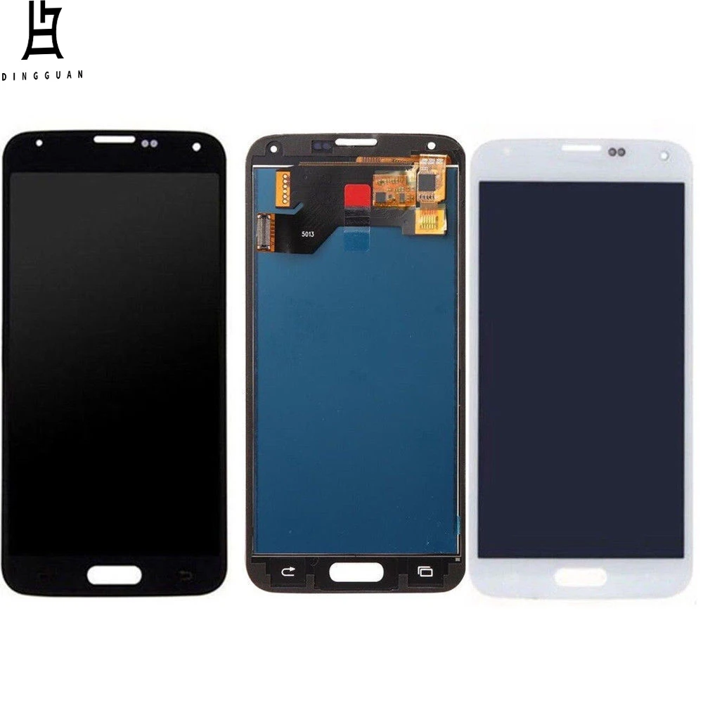 

Mobile phone spare parts for samsung galaxy s5 G900 display with Touch Screen Digitizer Assembly (TFT), Black white