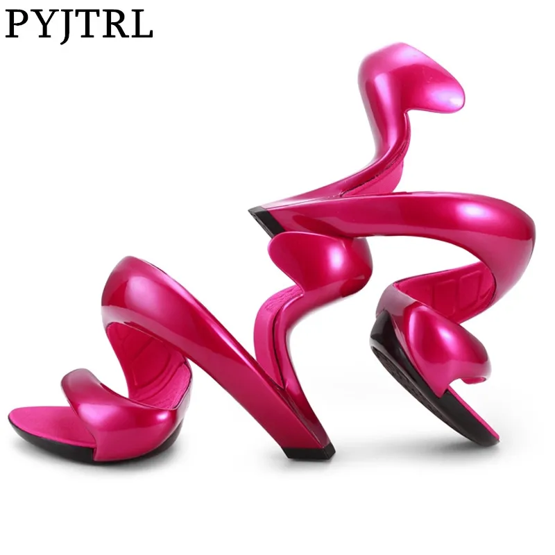 

PYJTRLl Women's Solid Color High Heels Ladies Pumps Spiral Shape Casual Shoes