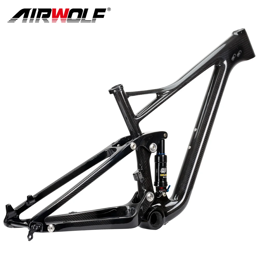

High End Full Suspension Carbon Bike Frame Enduro Downhill MTB Frame With Shock 190MM