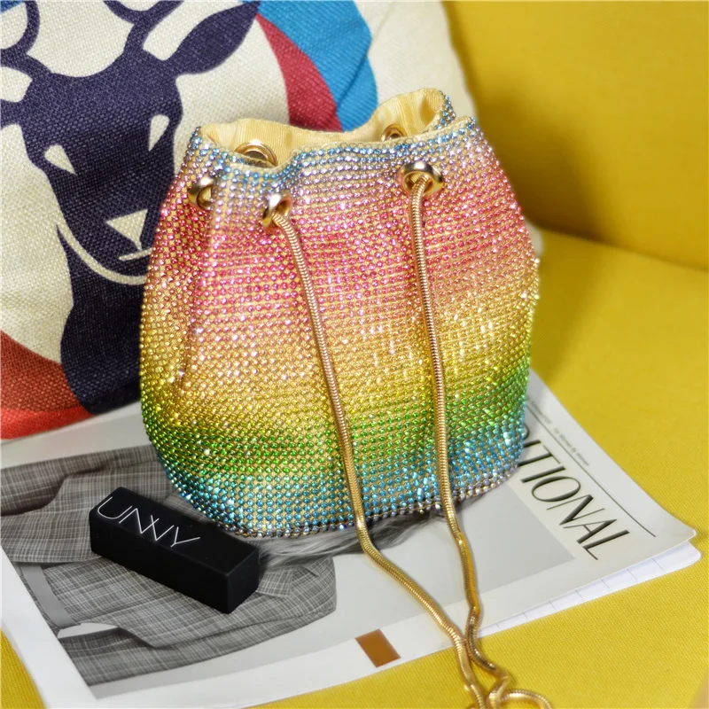 

Color Diamond Bags Bucket Pochette Borse Bolso Handtasche Bolsas De Mano Monedero Women Luxuty Handbags, Picture color