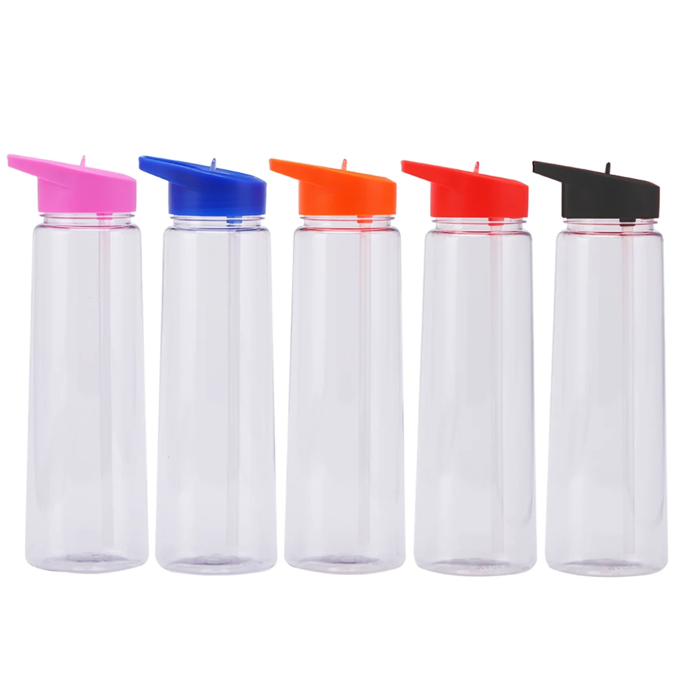 

750ml Sport Wholesale Bpa Free Clear Plastic Tritan Material Plastic Water Bottle With Flip Straw, Any color is available