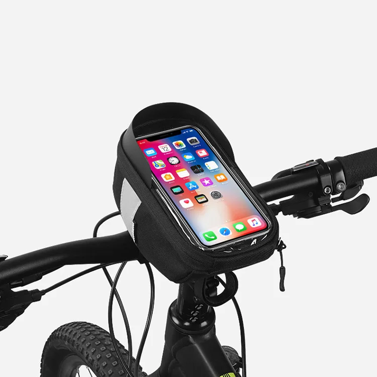 

Wholesale front bike phone bag waterproof frame bicycle bag screen touch mount handlebar bicycle bags & boxes