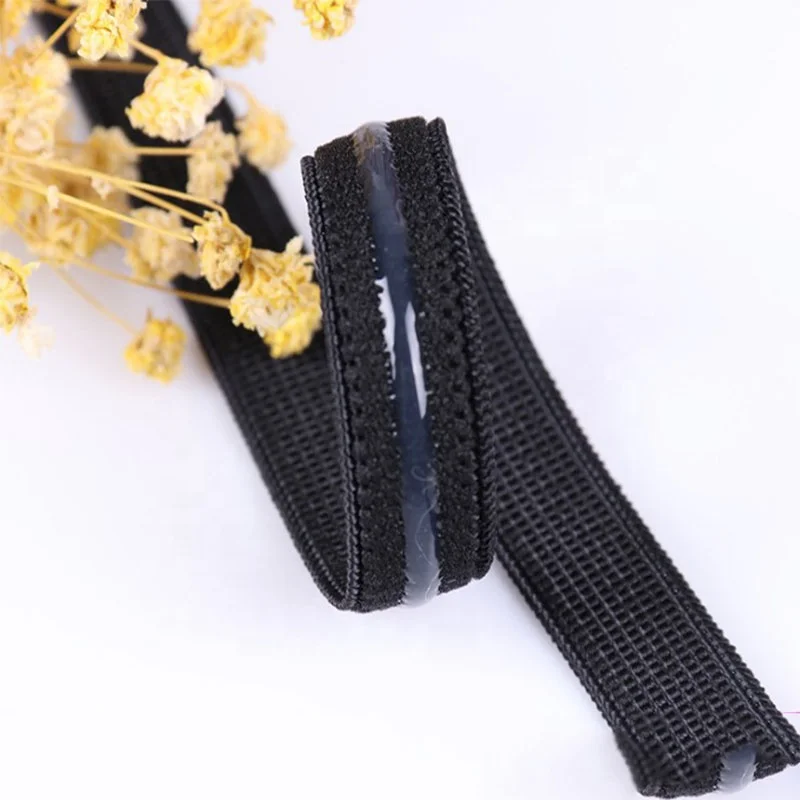 

3/8 Inch Wholesale Custom Logo Non-Slip Silicone Gripper Elastic Tape For Sportswear Clothing, Customized