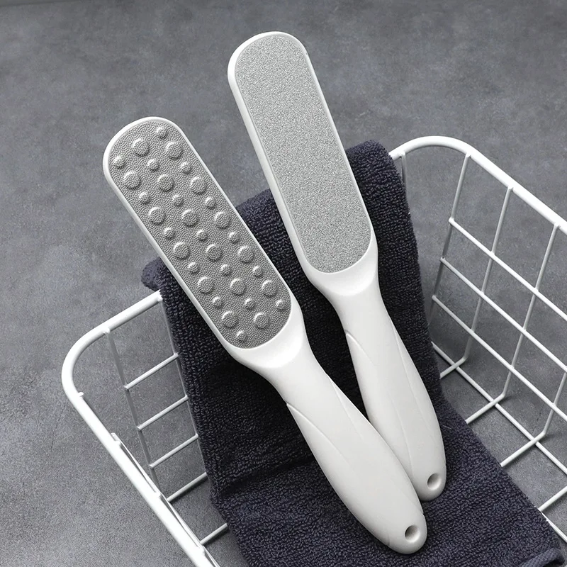 

Double-sided Grinding Pedicure Tools Foot File With Handle Wheat Stalk Stainless steel Handle Foot File, White, black, pink
