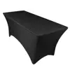 Exhibition Polyester Spandex Fitted Stretch Table Cover 6ft Rectangle