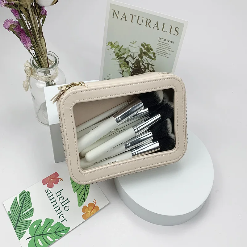

Custom Travel PVC Cosmetic Bag Portable Makeup Brush Bag Zipper Waterproof Transparent Toiletry Bag, Picture/custom color
