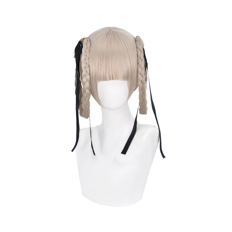 

Milky Brown Straight Hair Anime Comic Exhibition Cosplay Hair High Temperature Silk COS Wigs Cool Female 12 INCH Twist Braid, Pic showed