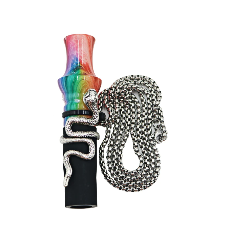 

Reusable Hookah Mouthpiece with Stainless Chain Strap Shisha Mouth Tips Silicon Resin Chicha Narguile Water Pipe Mouthpipe, Mix color