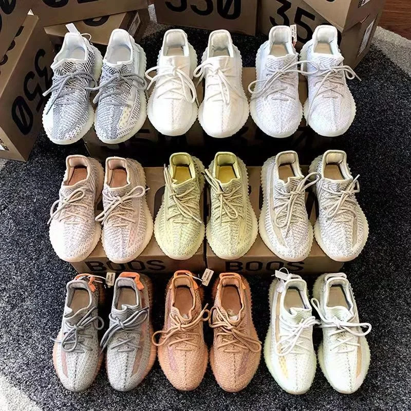 

Original Yeezy 350 V2 Static Running Shoes Sport Shoes Yecheil Sneakers Shoes Original Logo Boxes Size US 3.5-12