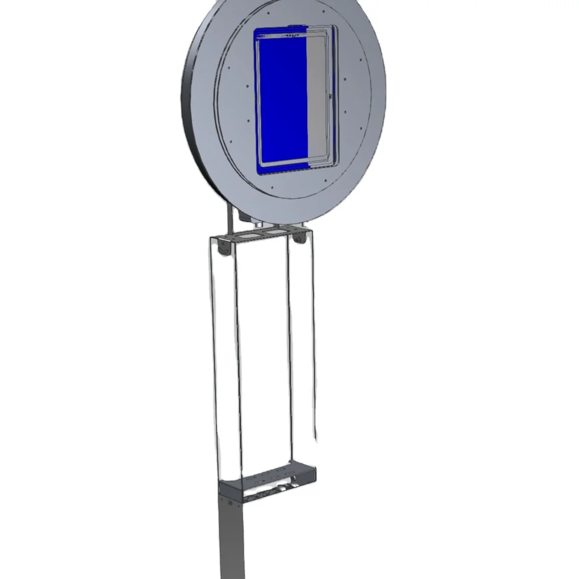 

Metal shell pad photo booth frame stand light handhold ring roamer for wedding,Graduations,Grand Openings roamer, Black/withe/pink