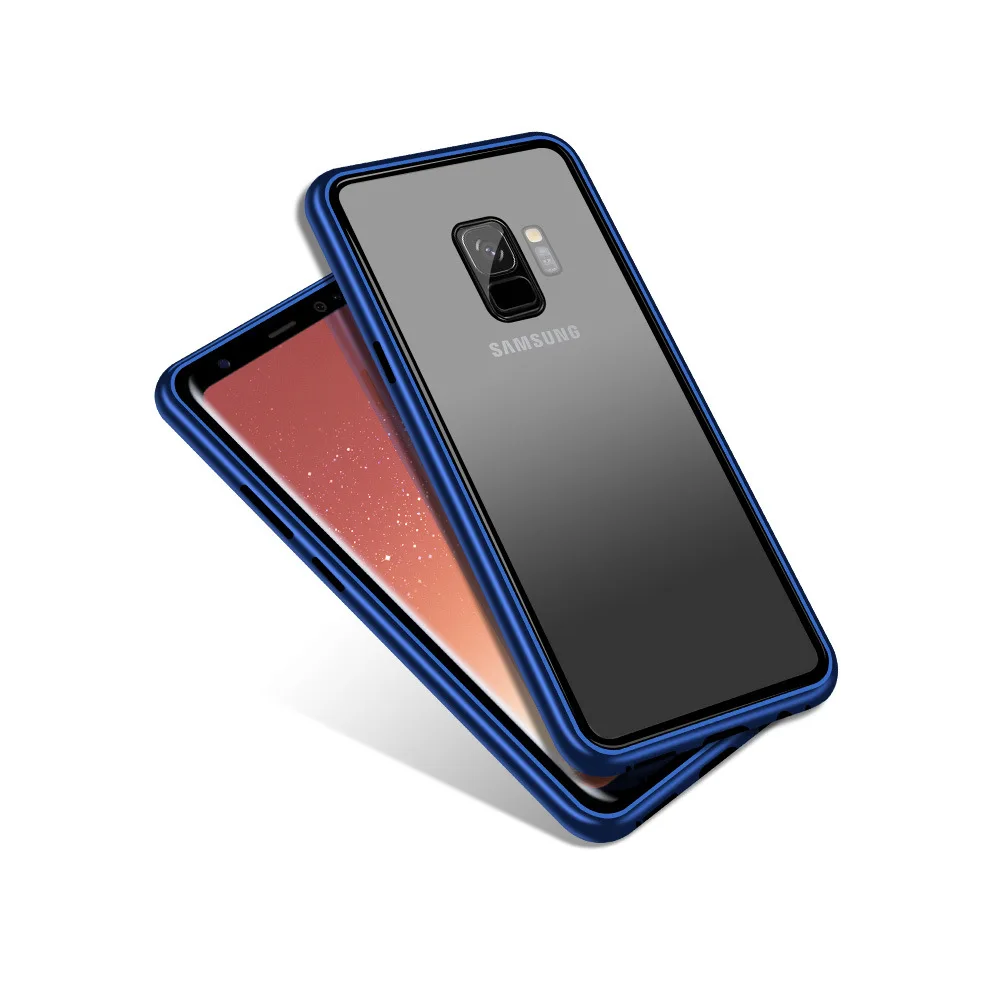 
Free Shipping 360 Degree Full Protective Metal Frame Magnetic Mobile Phone Case For Samsung S10 Plus 