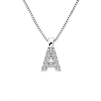 

Wholesale Personalized Diamond Crystal Women 14K Rose Gold 925 Sterling Silver Letter Initial Necklace
