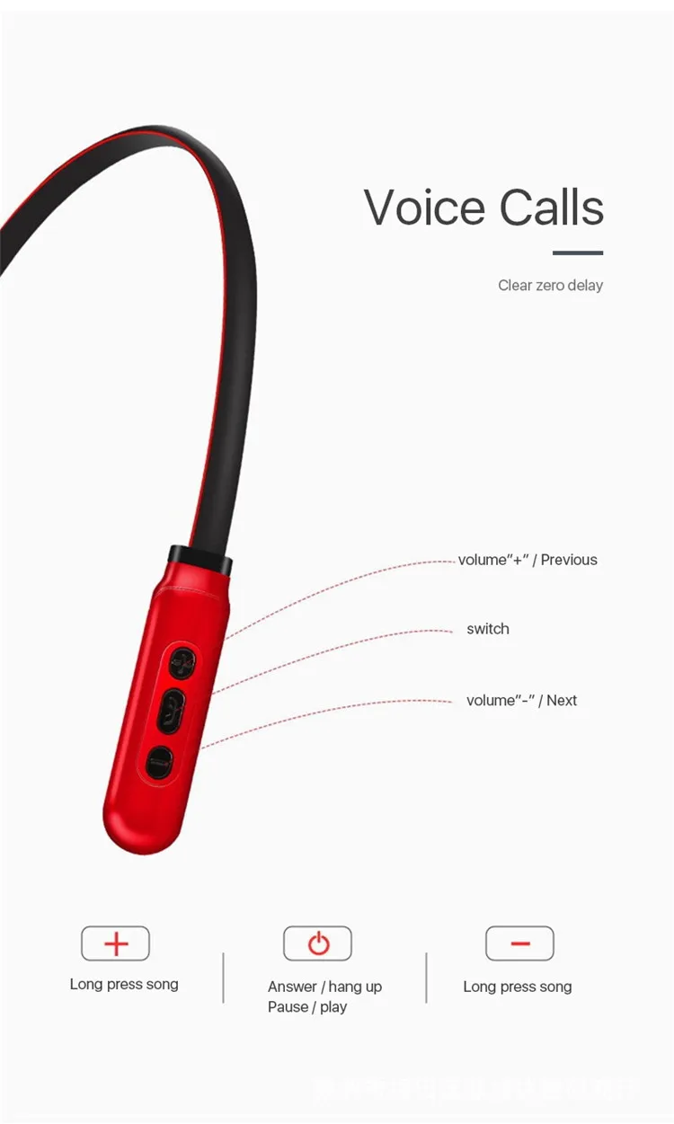 Waterproof Sport Neckband Bluetooths headphone Mini wireless Magnetic Earphone Wireless M9 - ANKUX.COM