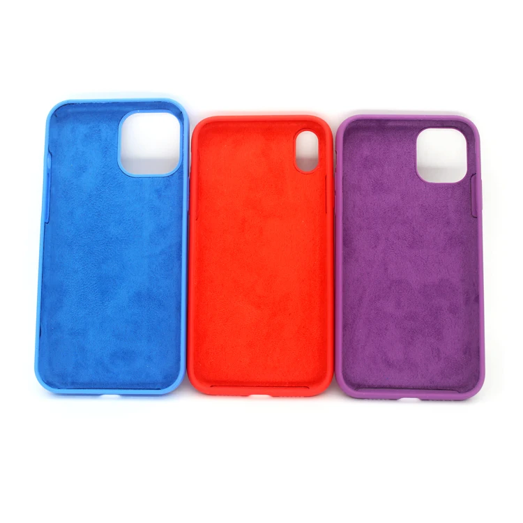 

Selling Mobile Phone Accessories Non-slip Fall resistant Accessories Solid Silicone Phone Cover For i Phone11 Girls Phone Cover